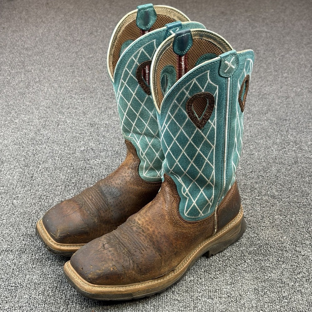 Twisted X Men's Lite Leather Western Steel Toe Safety Work Boots MLCS021 Sz 8 D